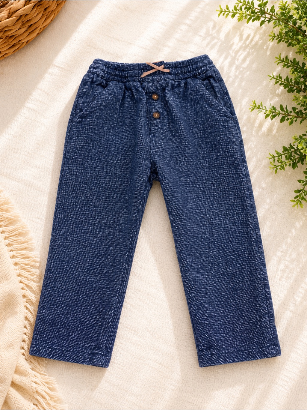 Zara Dark Navy Pull-On Jeans For Kids